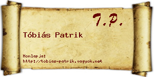 Tóbiás Patrik névjegykártya