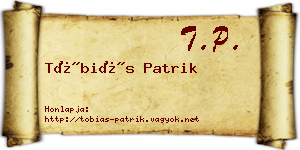 Tóbiás Patrik névjegykártya